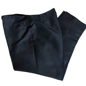 Linda Allard Ellen Tracy black textured silk pants Size 10
